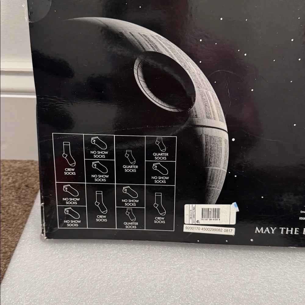 Star wars 12 days of socks kids size large 3-10 new in box